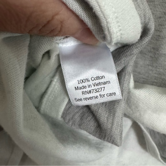 SO Grey & White Striped Cropped Collared Long Sleeve Shirt Juniors M - Picture 10 of 10